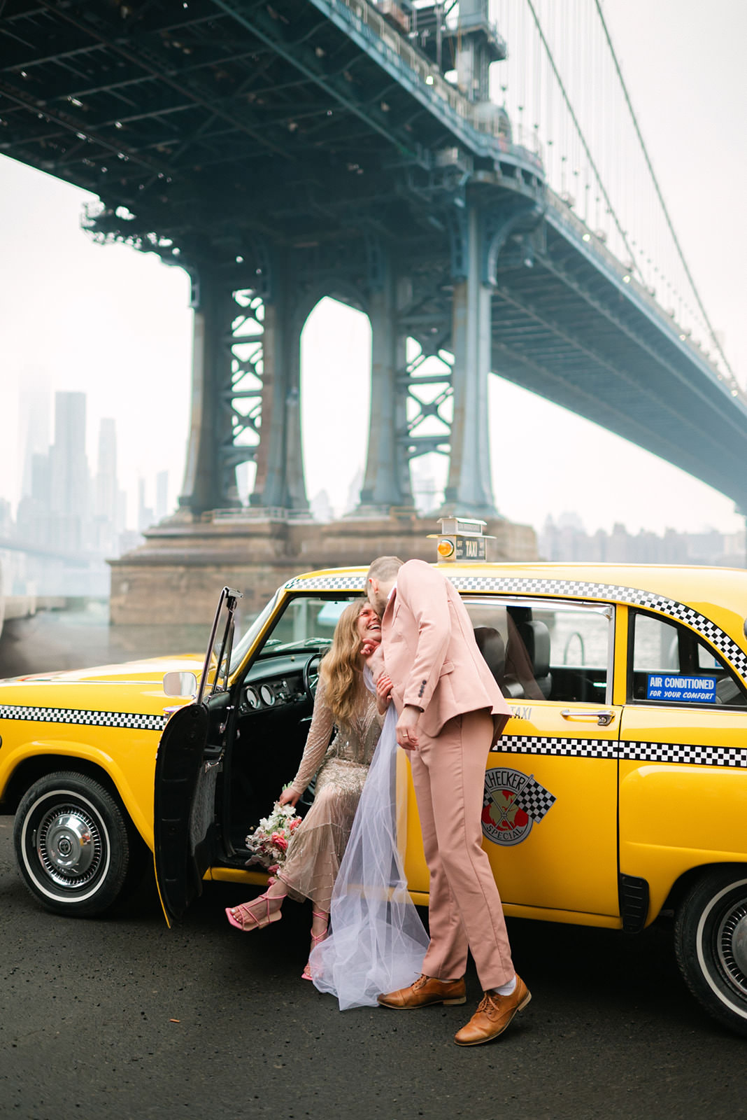 NYC Elopement Bride and Groom