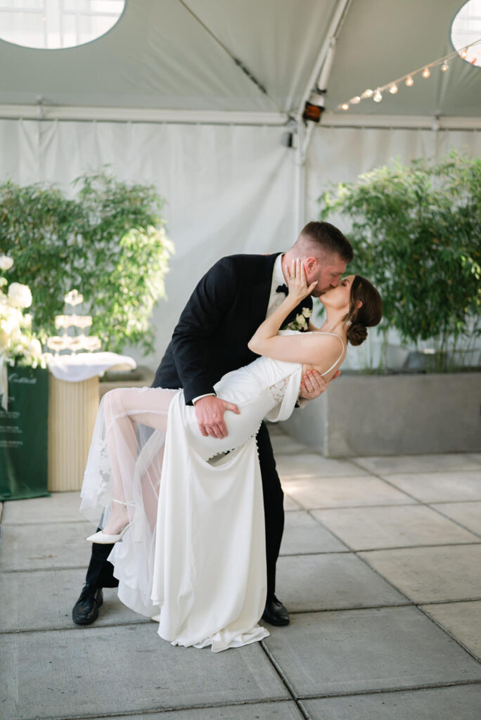 Bride and Groom Portraits at Reception, Portland Oregon Wedding Photography