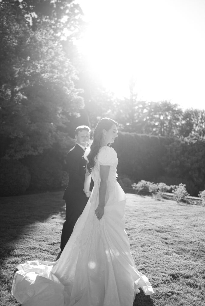 Bride and groom at a Chateau de Michellia wedding in Salem, Oregon