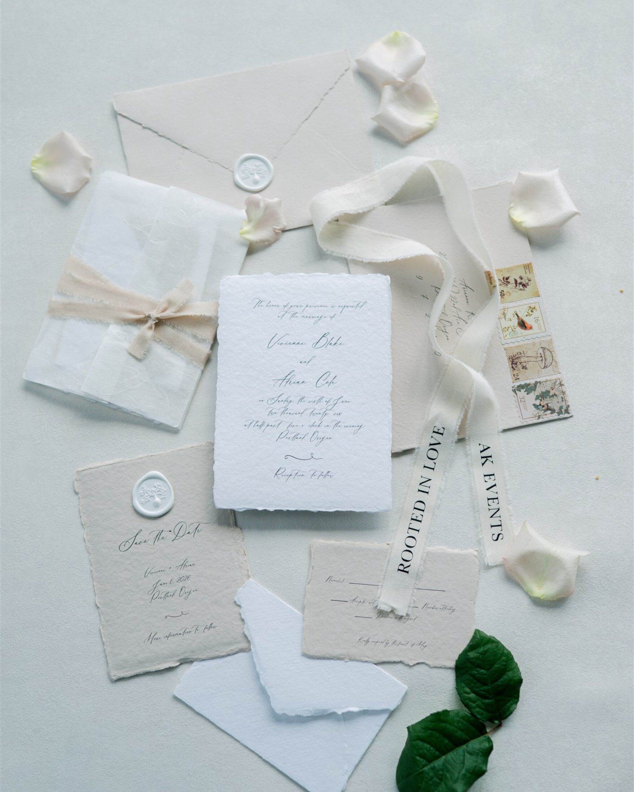 Luxury Wedding Stationary Flatlay Photography