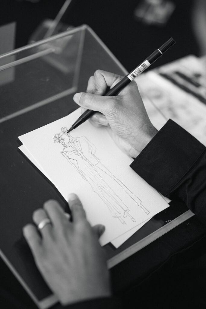 Chic Airport Runway Wedding Editorial Live Guest Artist